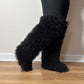“MYNK” Black Fur Boot