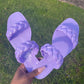"FLOWER" Purple Sandal