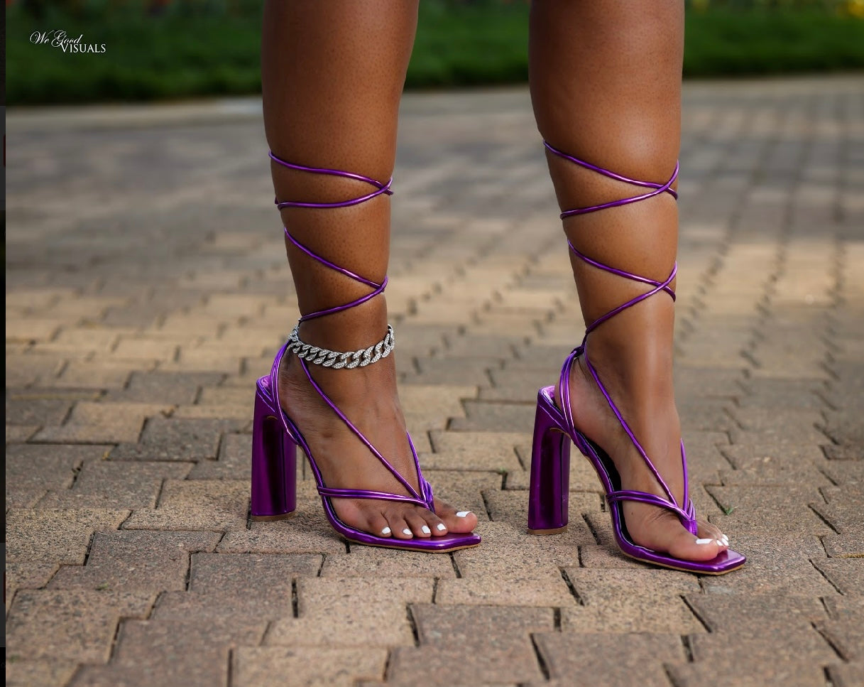 “RIA”Purple Strappy Heel